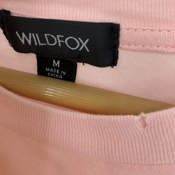 Wildfox Stay Wild Leopard Print Pink Tee Shirt M - Picture 2 of 7
